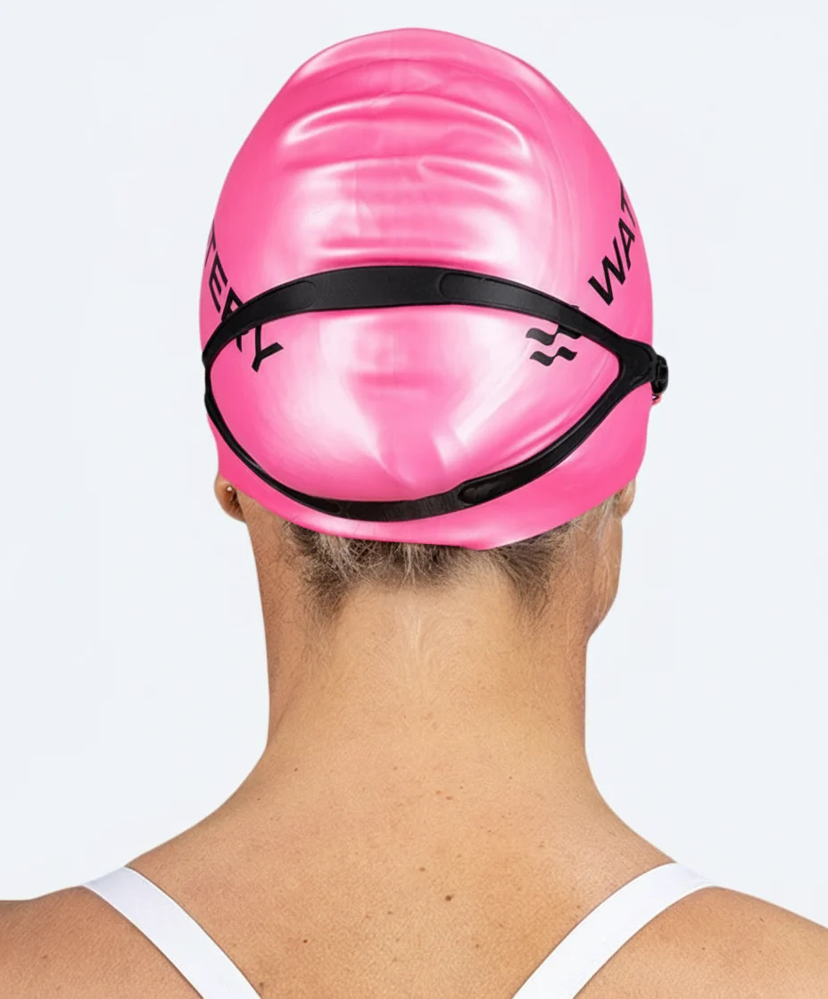 Watery swimming cap for long hair - Signature - Pink - Image 5