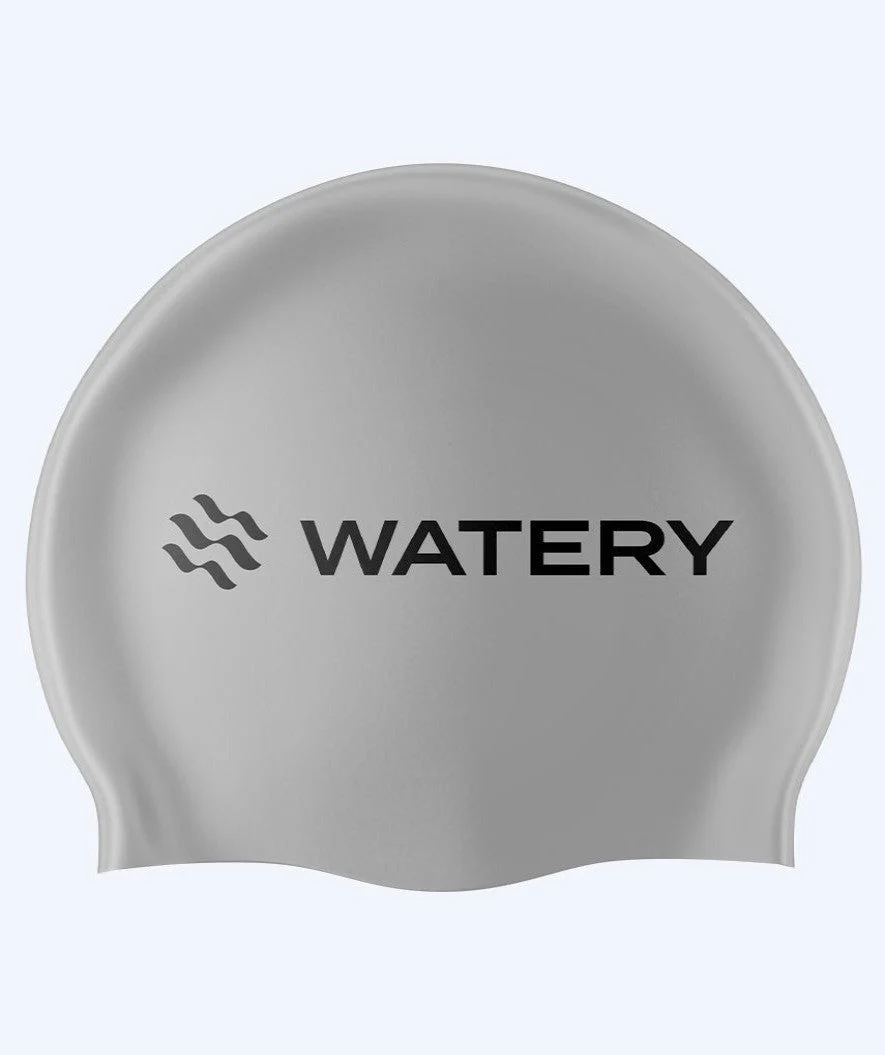 Watery swimming cap (from 10 years) - Signature Latex - Silver