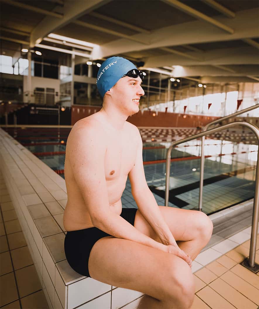 Watery swimming cap (from 10 years) - Signature - Royal Blue - Image 9