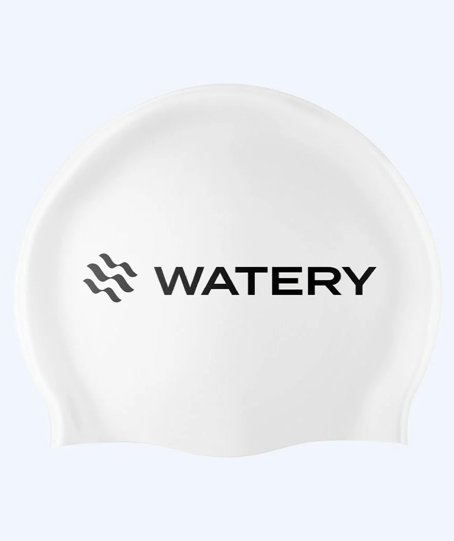 Watery swimming cap (from 10 years) - Signature - White