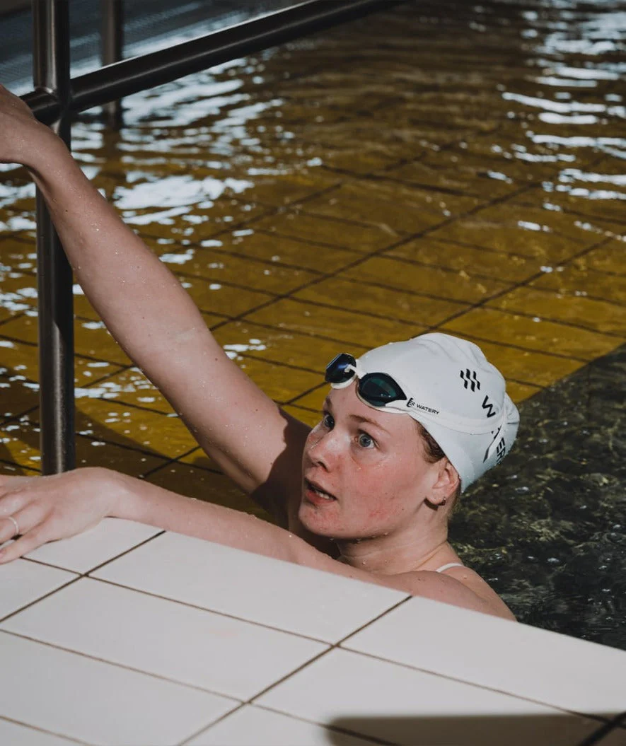 Watery swimming cap (from 10 years) - Signature - White - Image 4