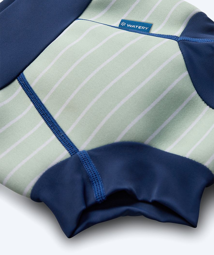 Watery swim nappies for kids - Neoprene Swim Nappy - Nordic Green Stripes - Image 10