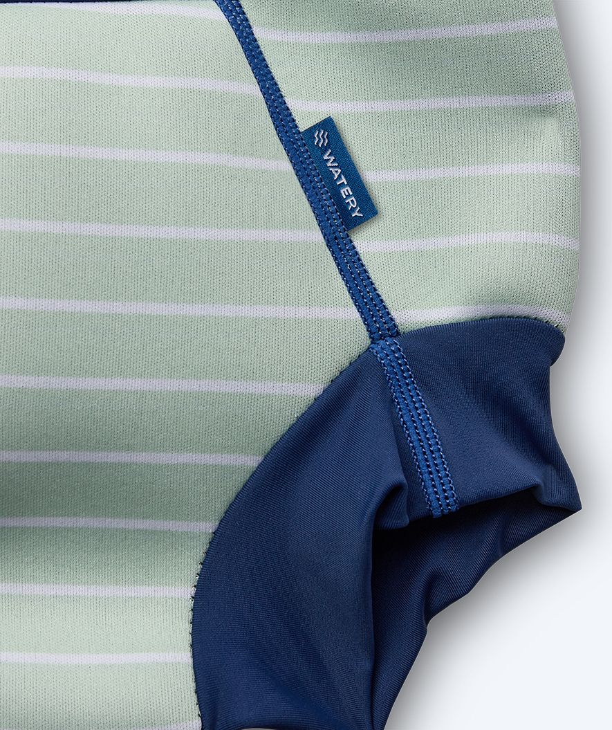 Watery swim nappies for kids - Neoprene Swim Nappy - Nordic Green Stripes - Image 11