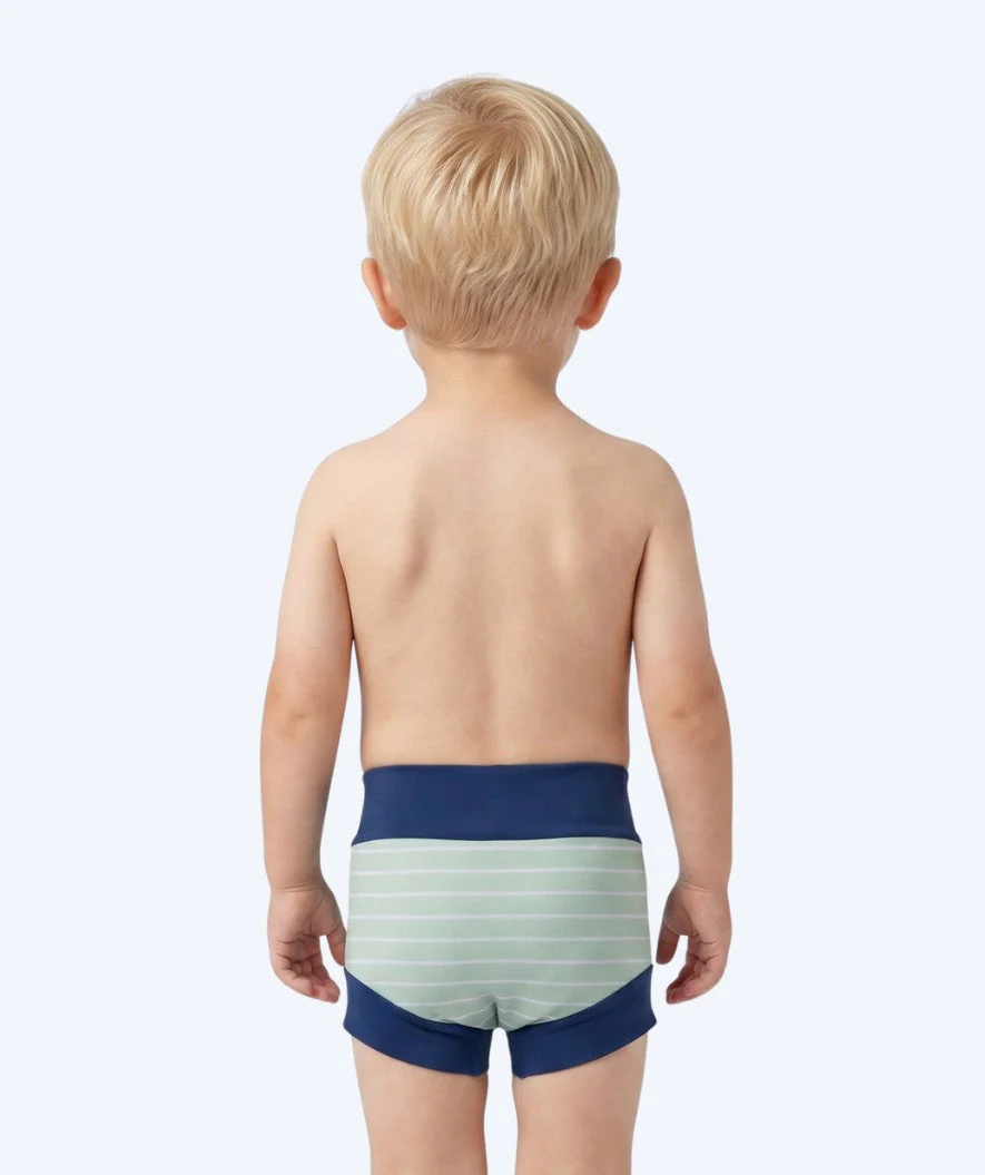 Watery swim nappies for kids - Neoprene Swim Nappy - Nordic Green Stripes - Image 2