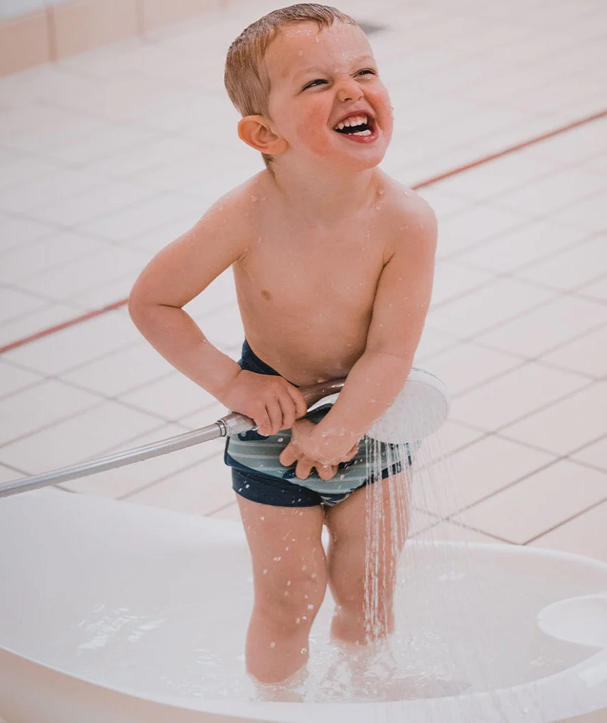 Watery swim nappies for kids - Neoprene Swim Nappy - Nordic Green Stripes - Image 6