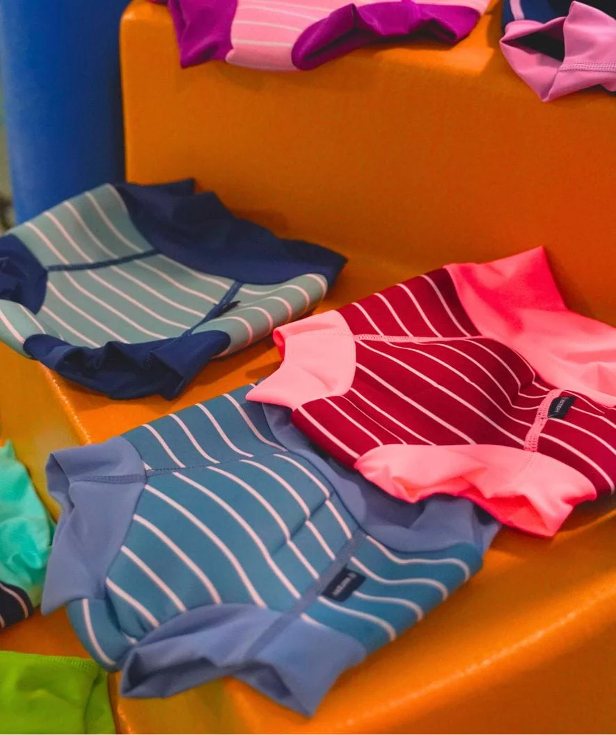 Watery swim nappies for kids - Neoprene Swim Nappy - Nordic Green Stripes - Image 7
