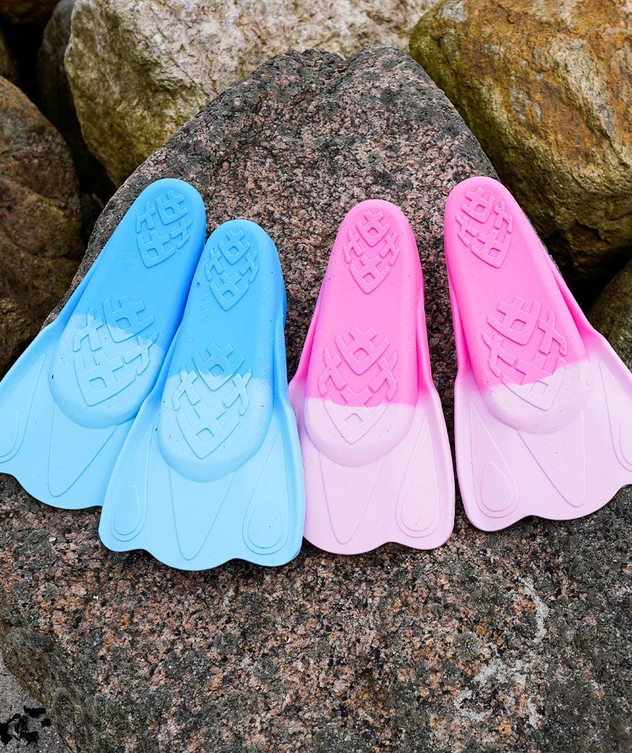 Watery swim fins for kids - Leander - Blue - Image 8