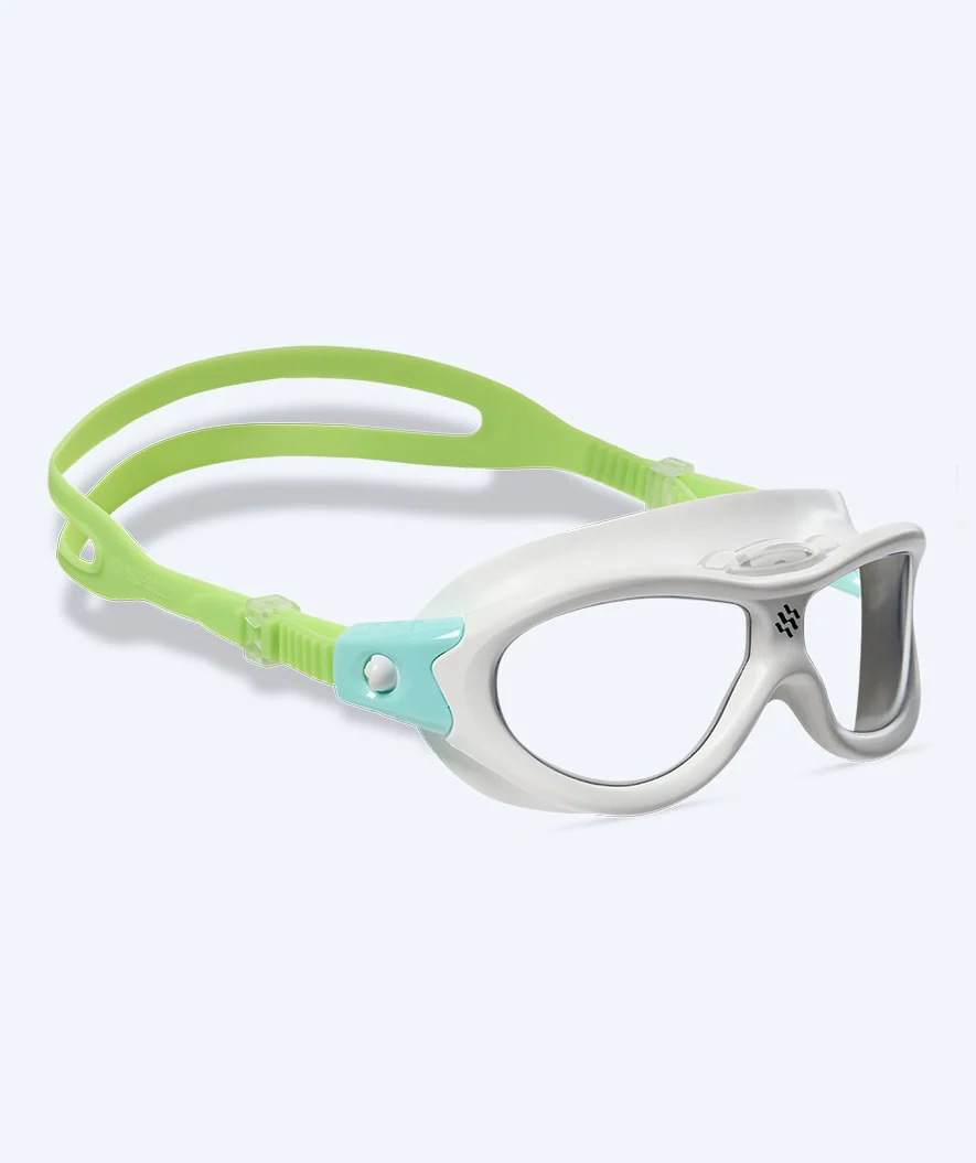 Watery swimming goggles for kids (2-8) - Wilton - Green/white