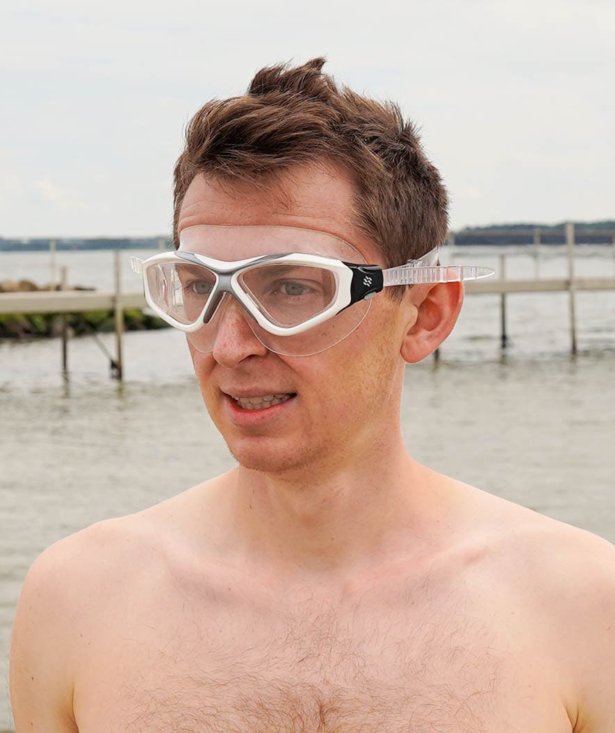 Watery swim mask for adults - Mantis - Pink/clear - Image 5
