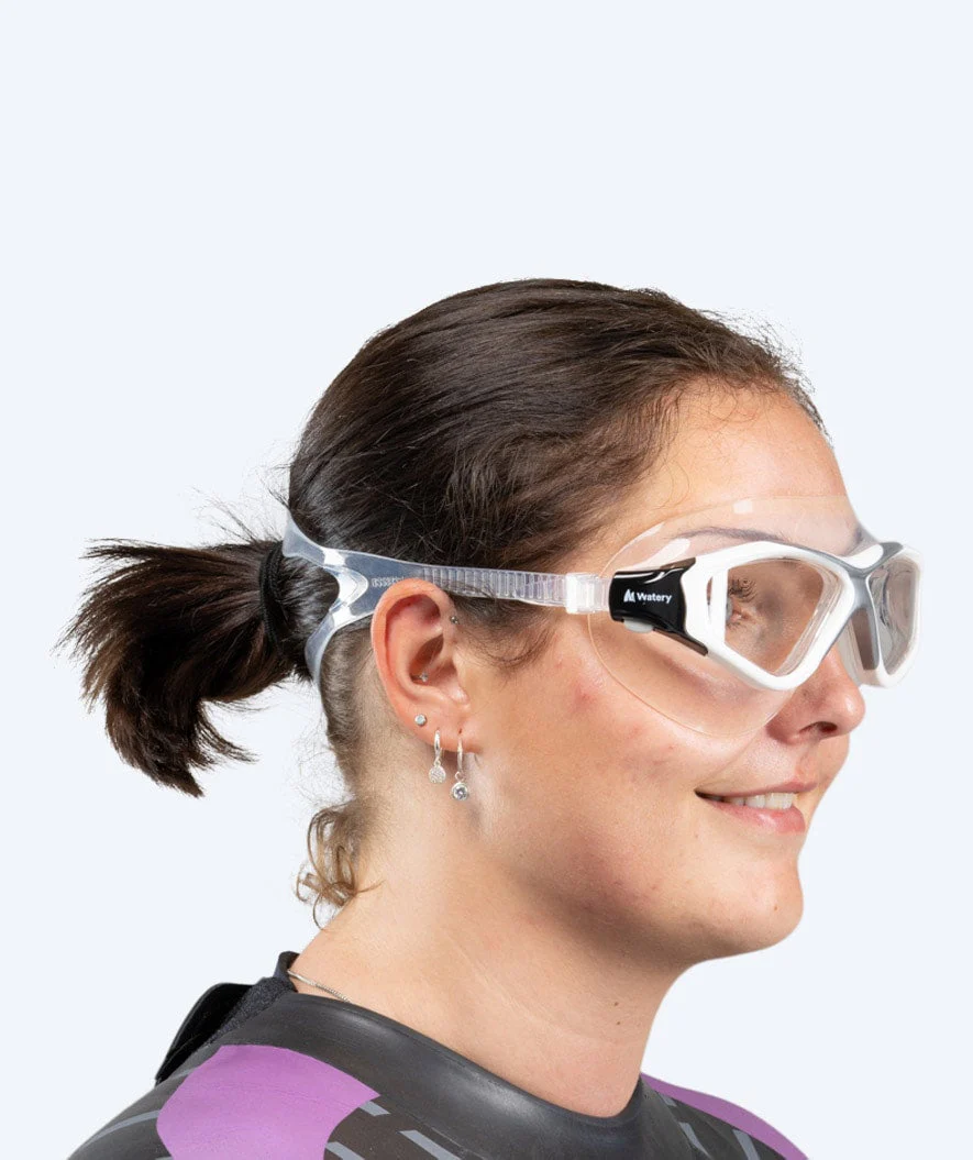 Watery swim mask for adults - Mantis - White/grey - Image 10