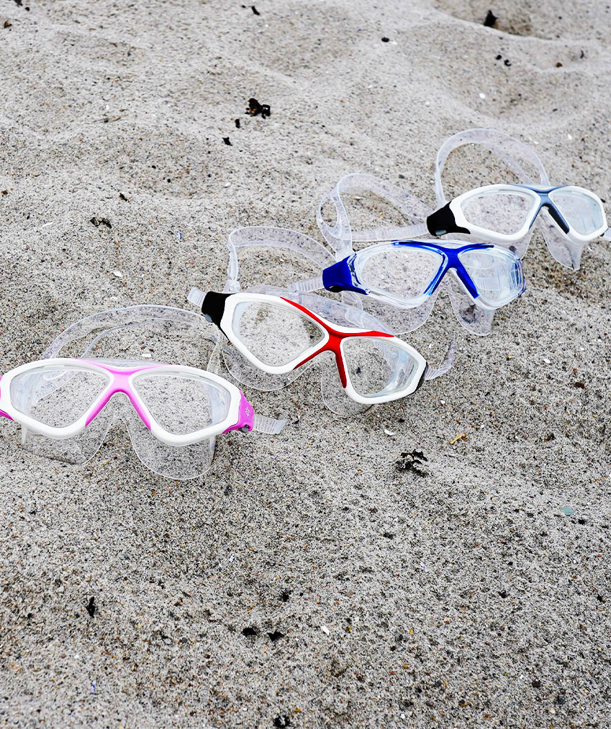 Watery swim mask for adults - Mantis - White/grey - Image 5