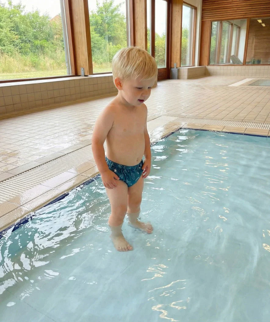 Watery swim nappies for kids - Foss Lining Nappy - Atlantic Blue - Image 4