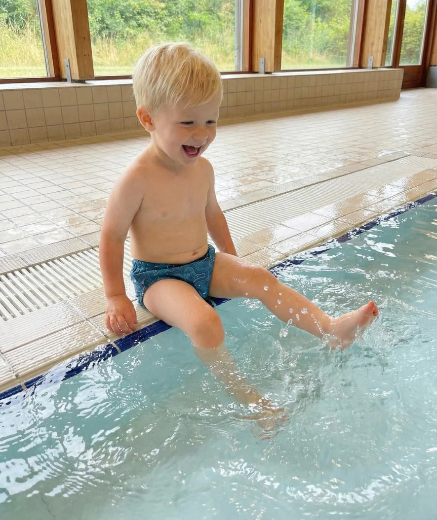 Watery swim nappies for kids - Foss Lining Nappy - Atlantic Blue - Image 5