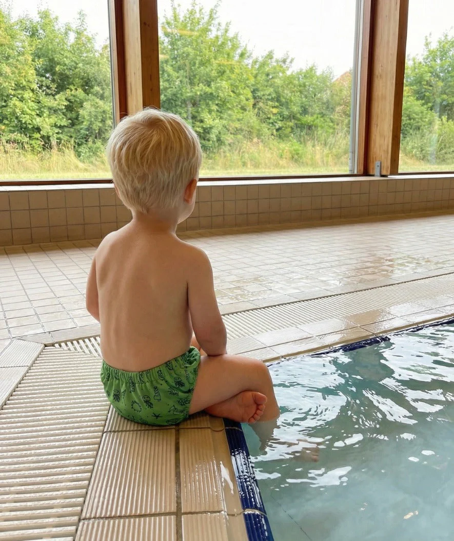 Watery swim nappies for kids - Foss Lining Nappy - Atlantic Green - Image 6
