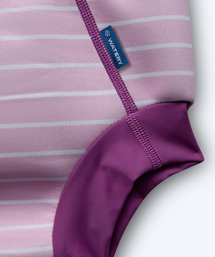 Watery swim nappies for kids - Neoprene Swim Nappy - Purple Stripes - Image 5