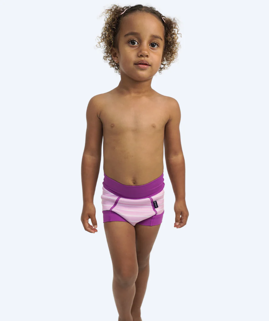 Watery swim nappies for kids - Neoprene Swim Nappy - Purple Stripes - Image 8