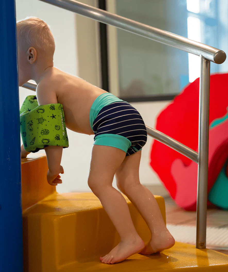 Watery swim nappies for kids - Neoprene Swim Nappy - Turquoise - Image 3