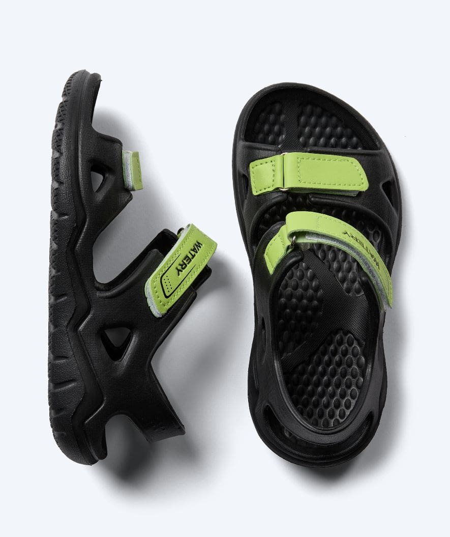 Watery swim sandals for kids - Ozana - Black/green - Image 2
