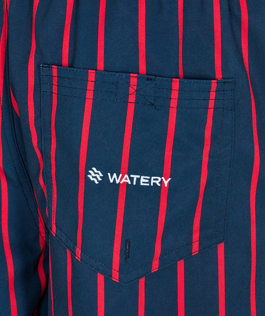 Watery swim shorts for men - Marilla Eco - Dark blue/red - Image 8