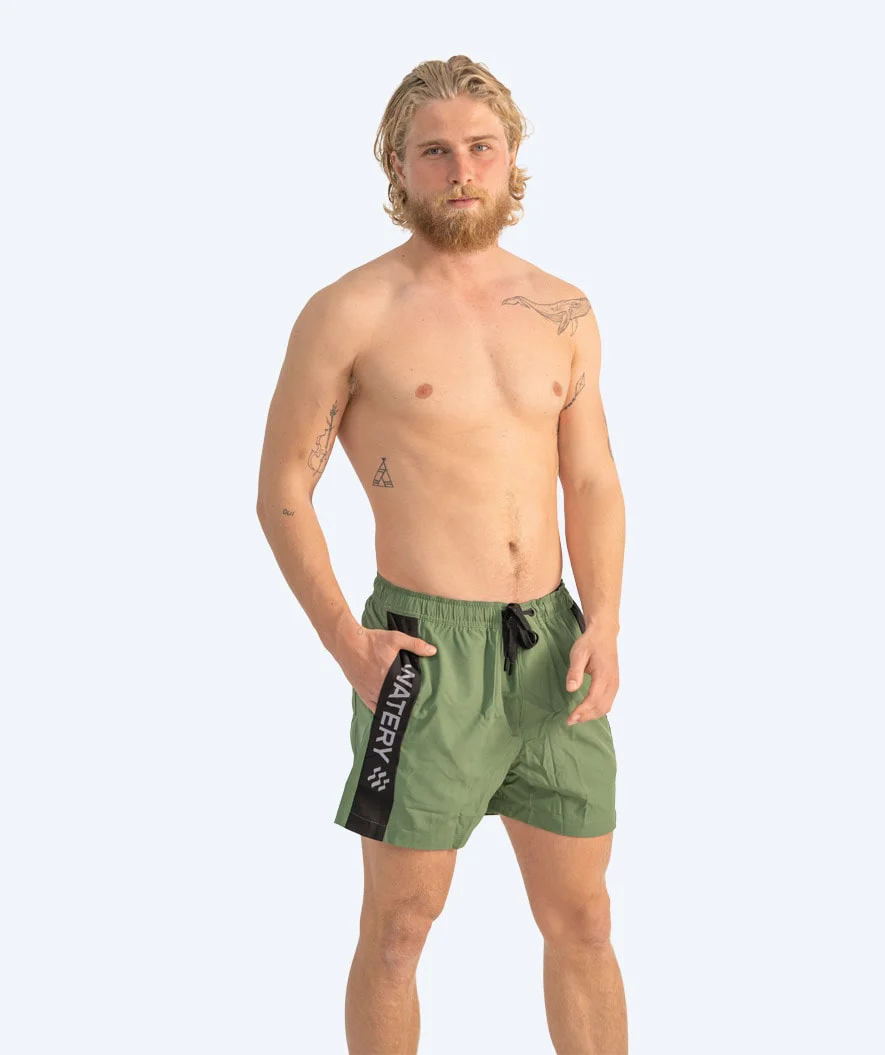 Watery swim shorts for men - Signature Eco - Dust Green - Image 2