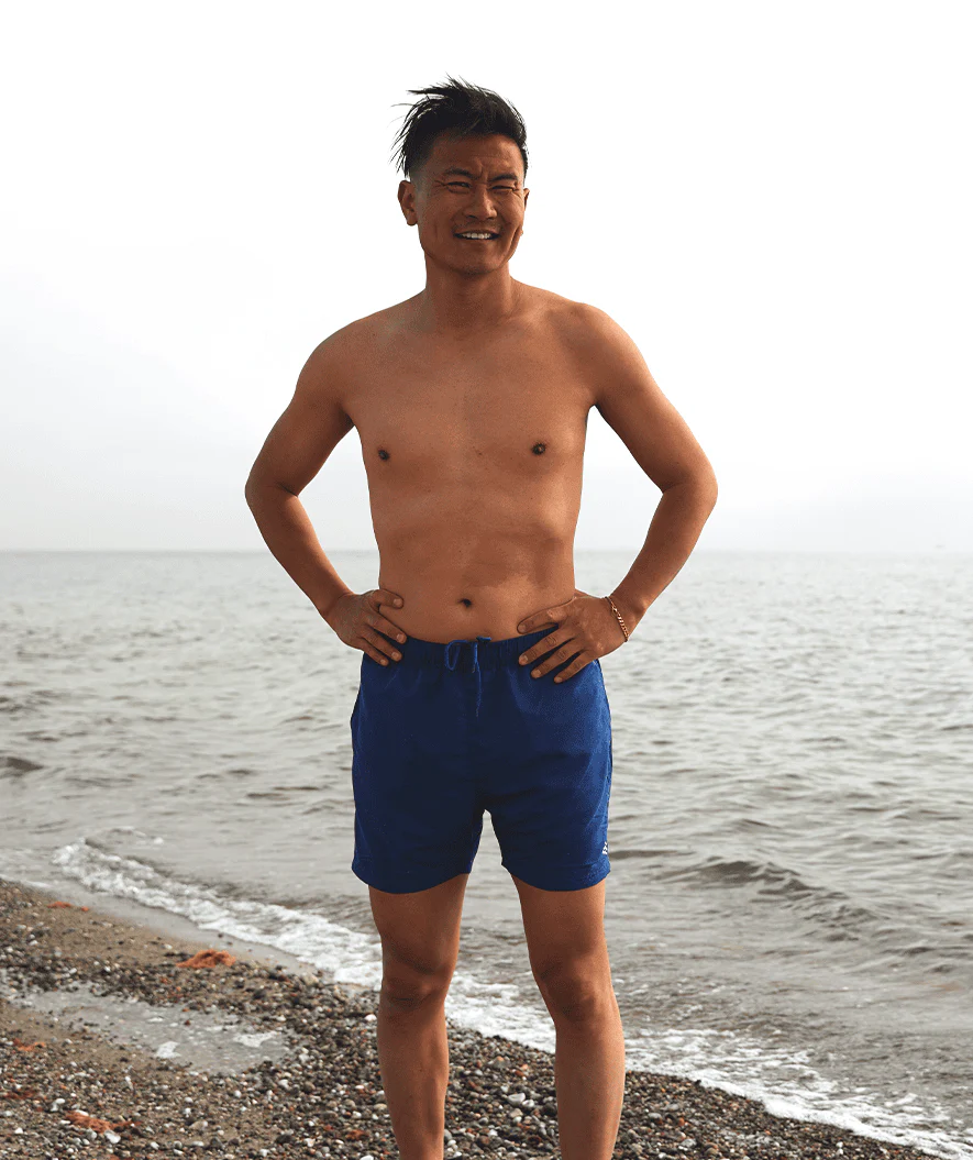 Watery swim shorts for men - Waverly - Dark blue - Image 4