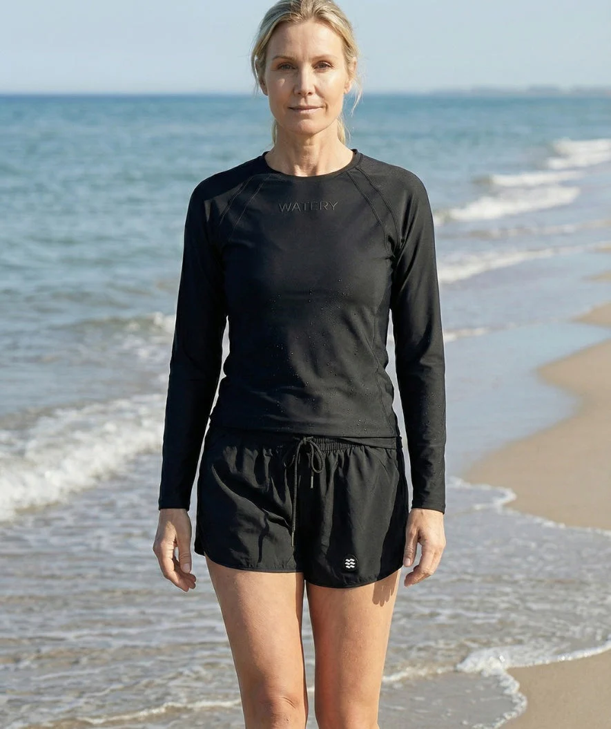 Watery swim shorts for women - Remington - Black - Image 3