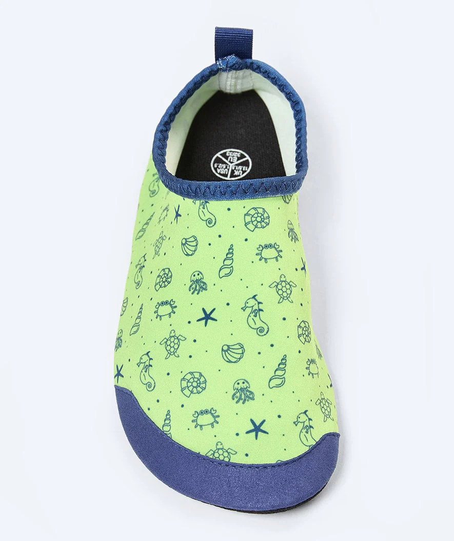 Watery swim socks for kids - Seadon - Atlantic Green - Image 3