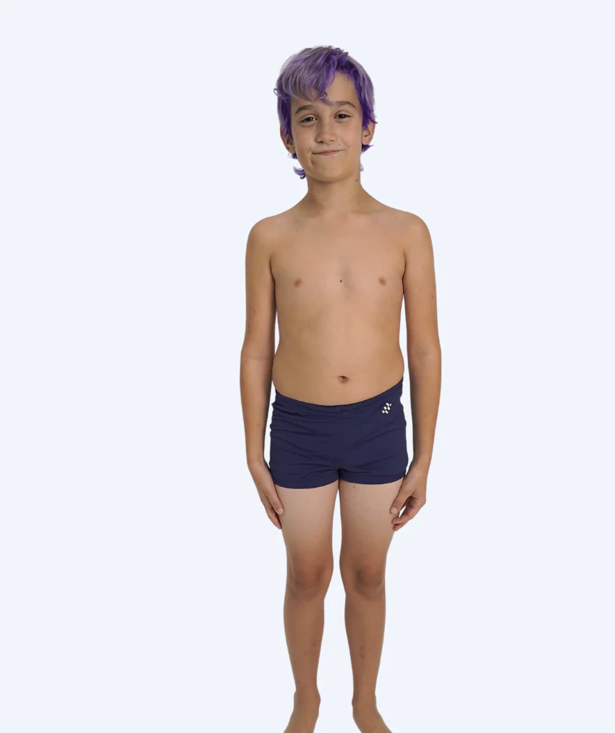 Watery swim trunks for boys - Flaming Vegas Eco - Mystic Blue - Image 2