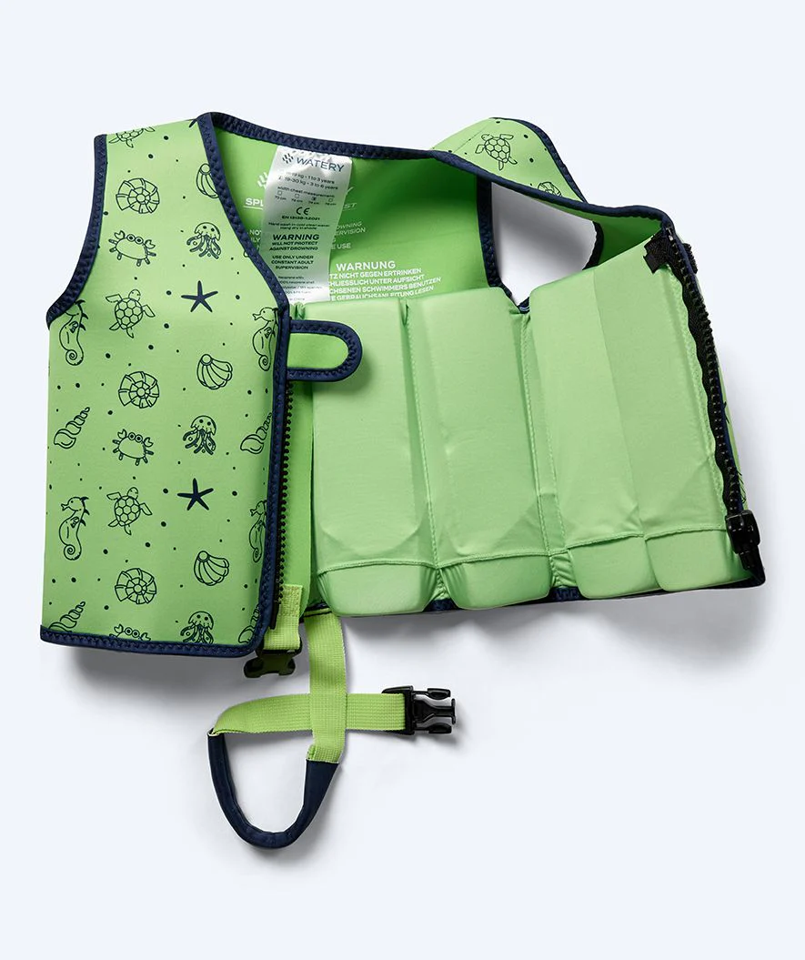 Watery swim vest for kids (1-6) - Splashy - Green - Image 10