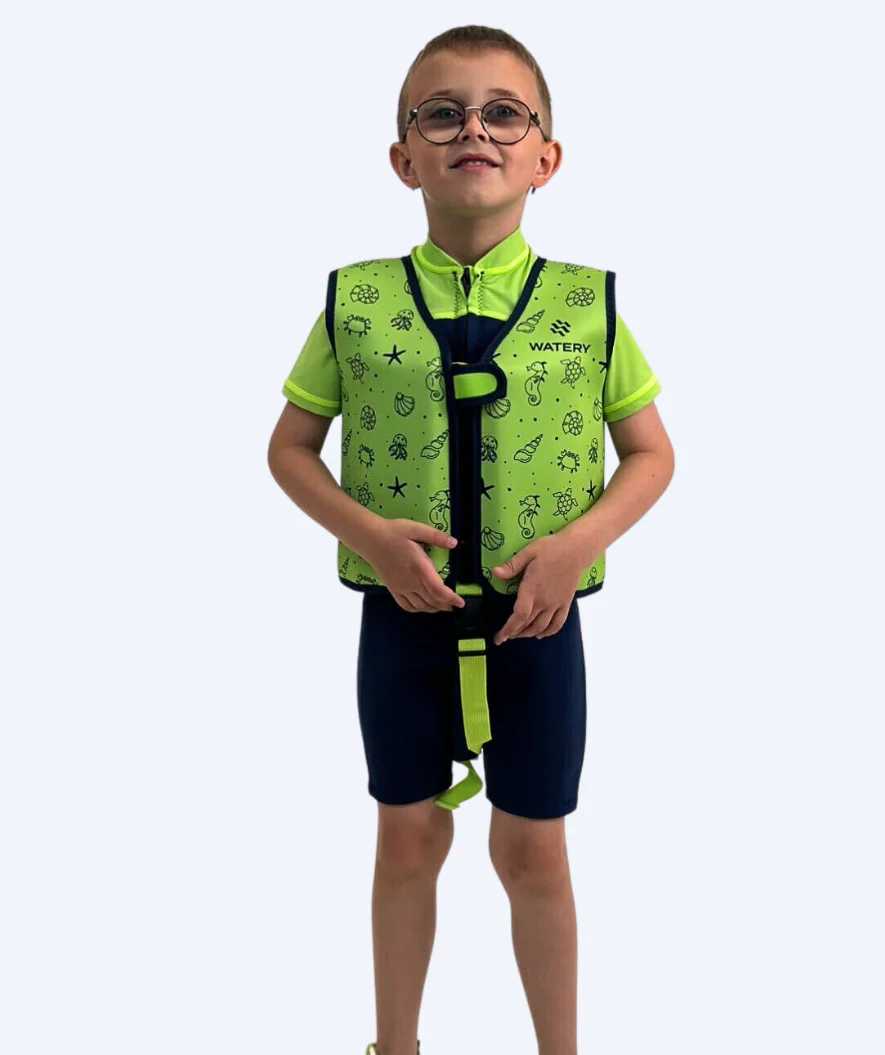 Watery swim vest for kids (1-6) - Splashy - Green - Image 15