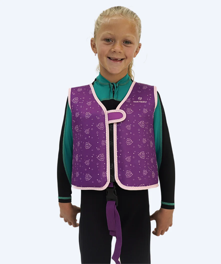 Watery swim vest for kids (1-6) - Splashy - Purple - Image 12