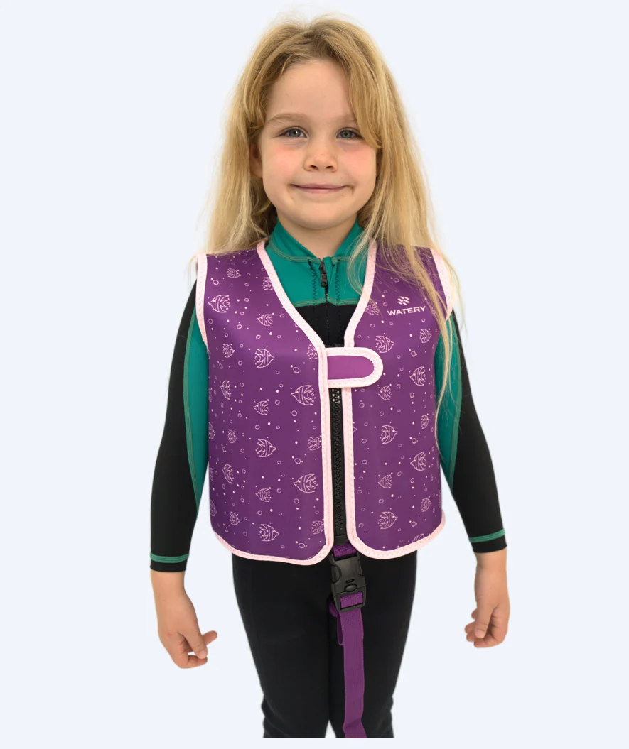 Watery swim vest for kids (1-6) - Splashy - Purple - Image 22