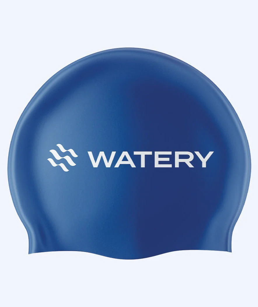 Watery swimming cap (from 10 years) - Signature Latex - Blue