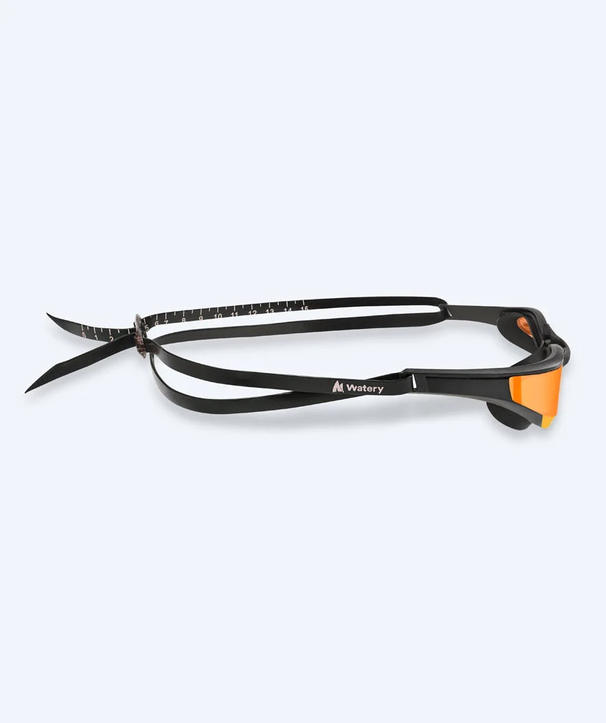 Watery swimming goggles - Instinct Elite Mirror - Black/gold - Image 4