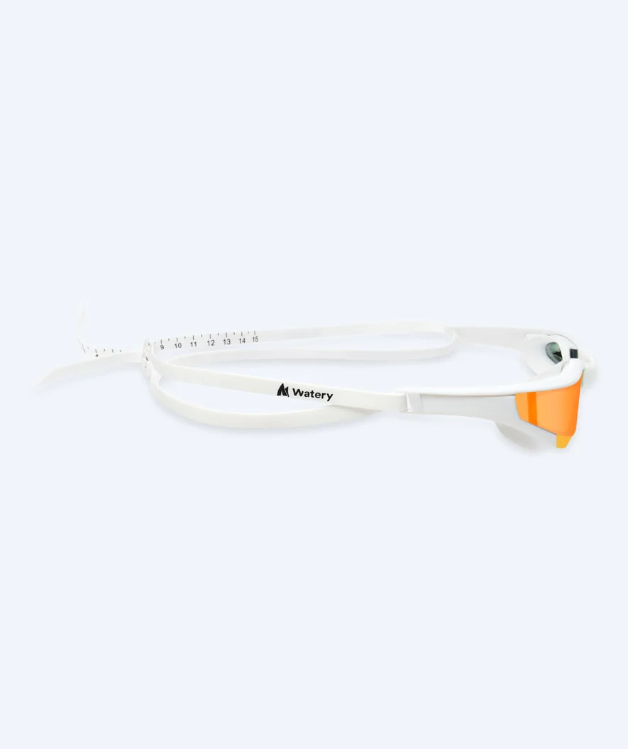 Watery swimming goggles - Instinct Elite Mirror - White/gold - Image 4