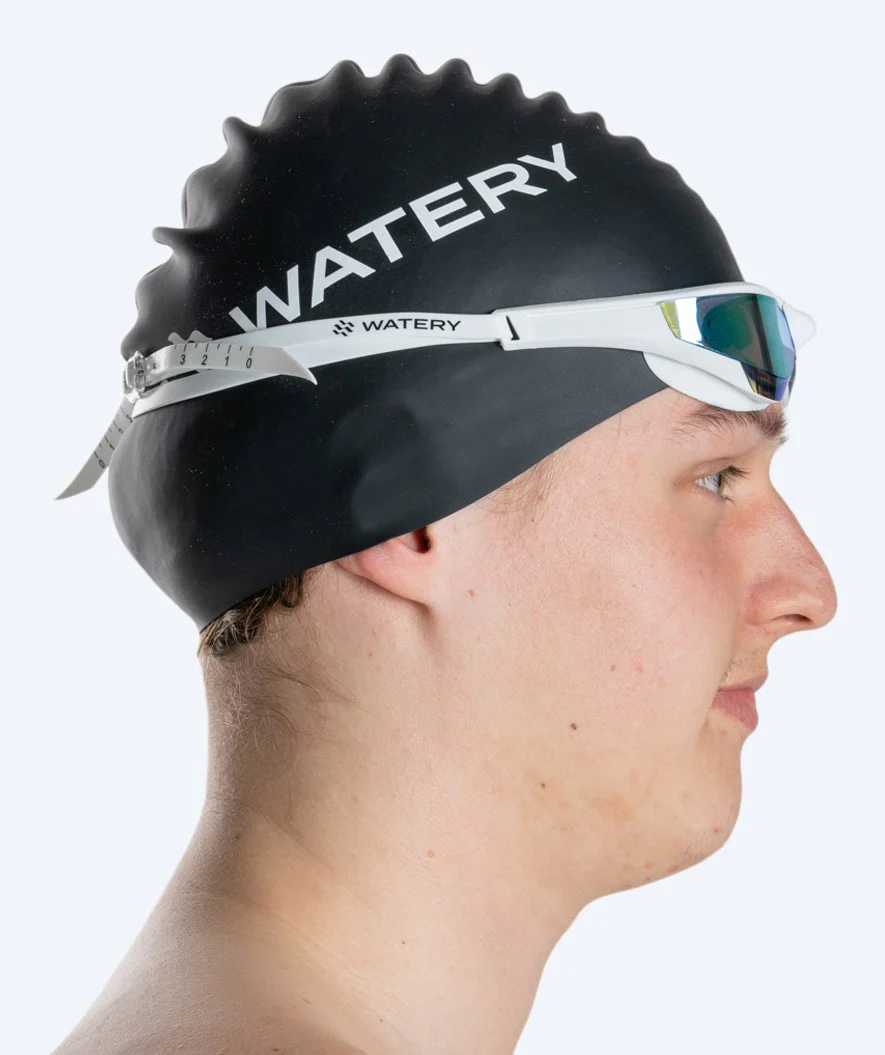 Watery swimming goggles - Instinct Elite Mirror - White/gold - Image 9