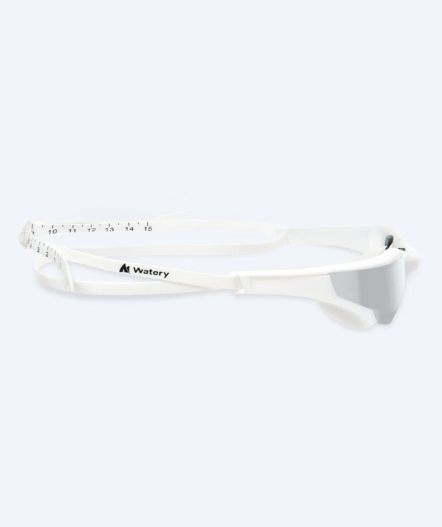 Watery swimming goggles - Instinct Elite Mirror - White/silver - Image 4
