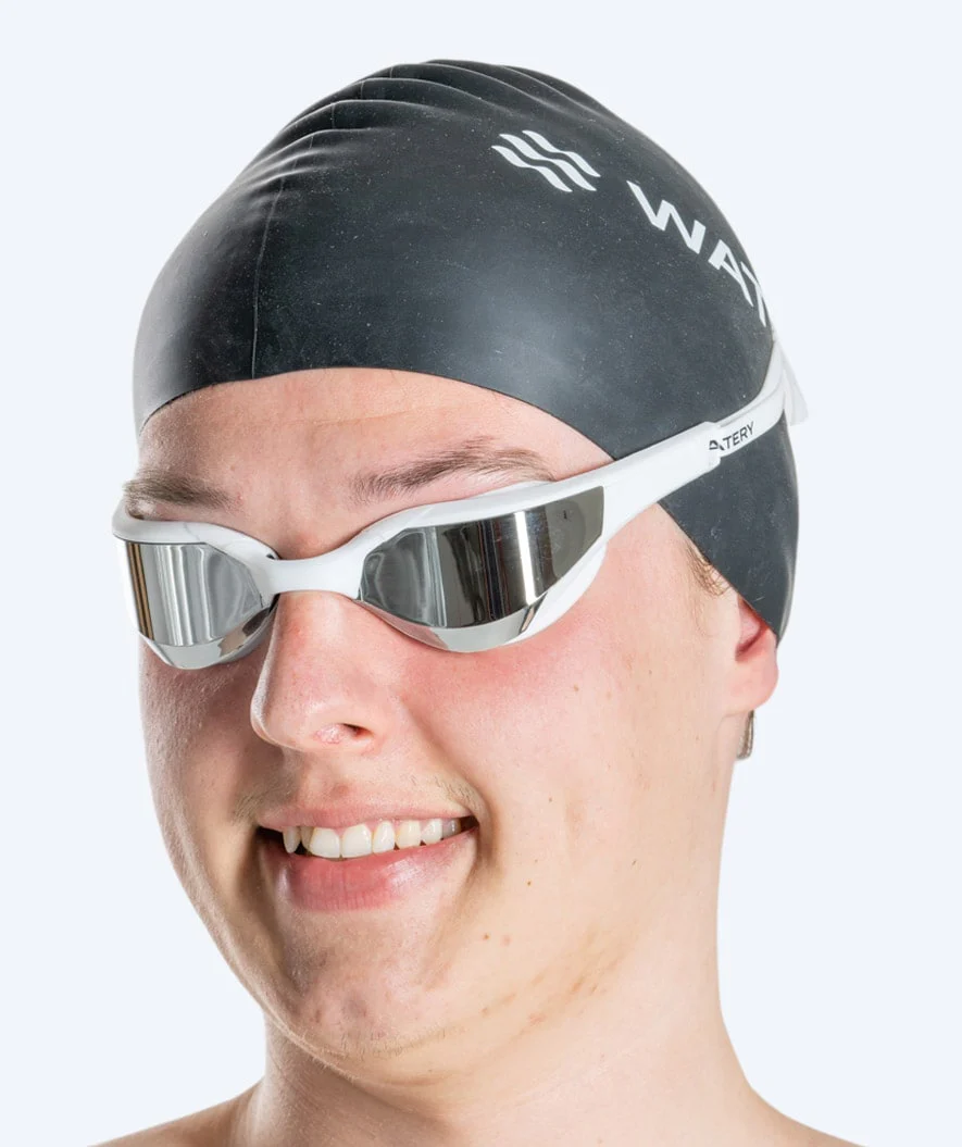 Watery swimming goggles - Instinct Elite Mirror - White/silver - Image 8