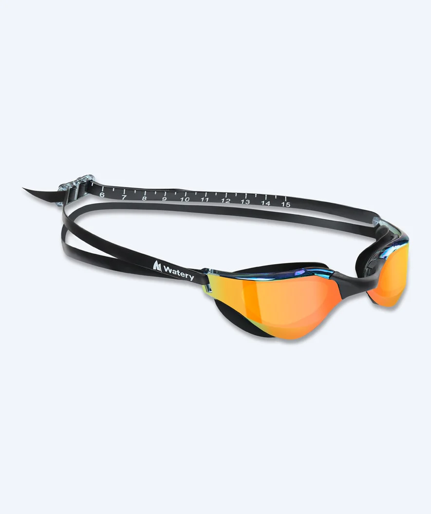Watery swimming goggles - Instinct Mirror - Black/gold