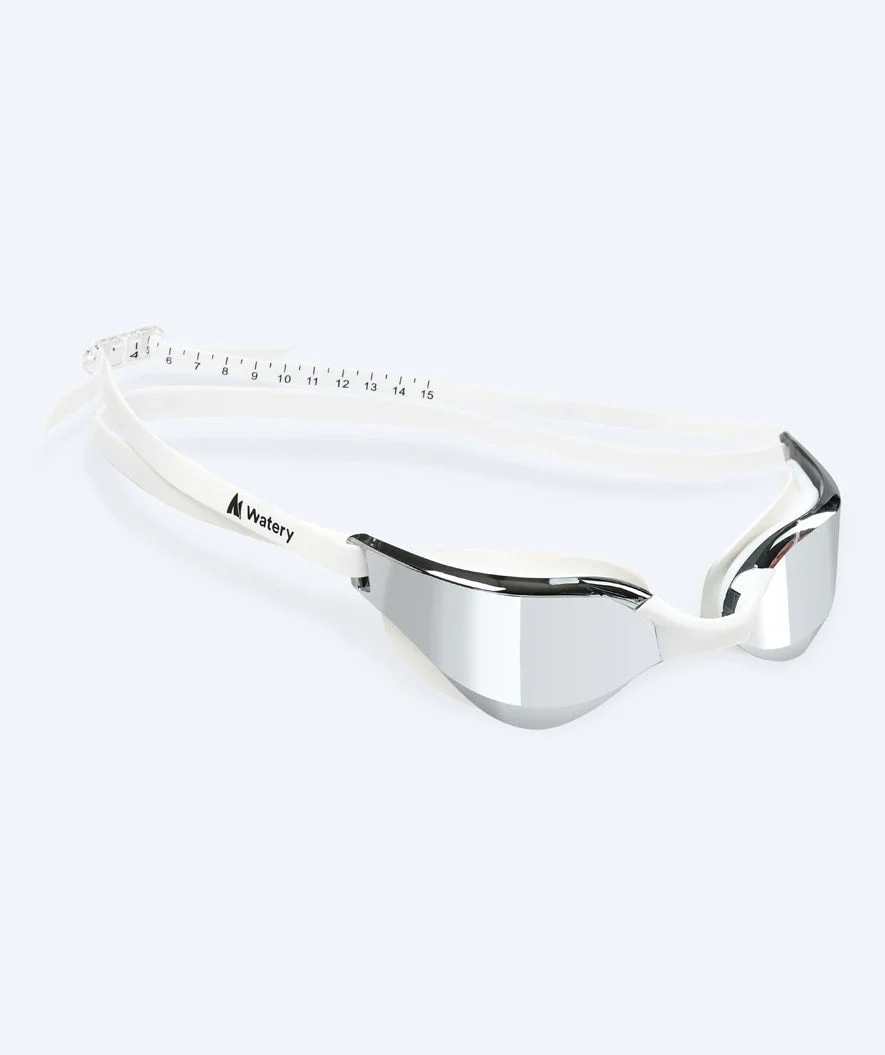 Watery swimming goggles - Instinct Mirror - White/silver