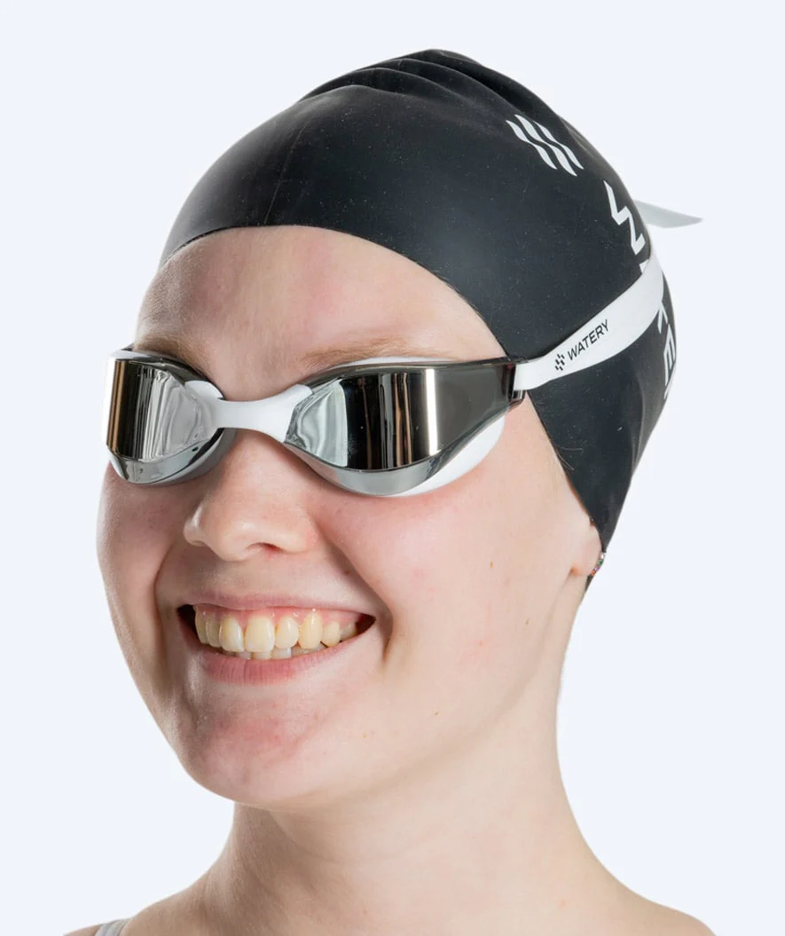 Watery swimming goggles - Instinct Mirror - White/silver - Image 11