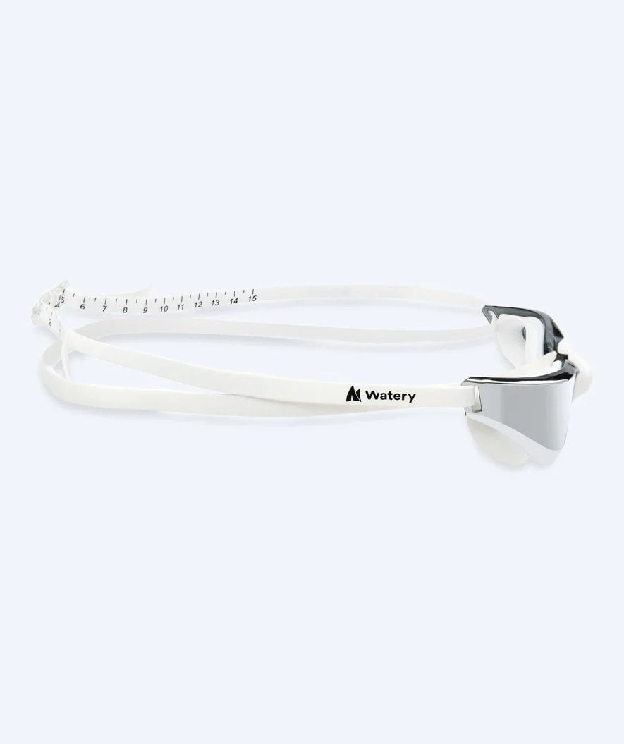 Watery swimming goggles - Instinct Mirror - White/silver - Image 4