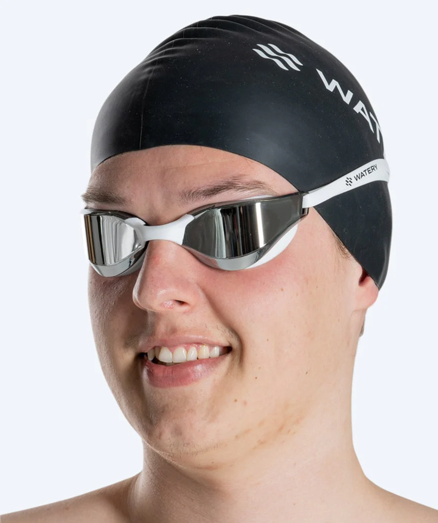 Watery swimming goggles - Instinct Mirror - White/silver - Image 8