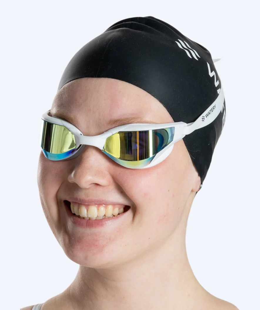 Watery swimming goggles - Instinct Ultra Mirror - White/gold - Image 12