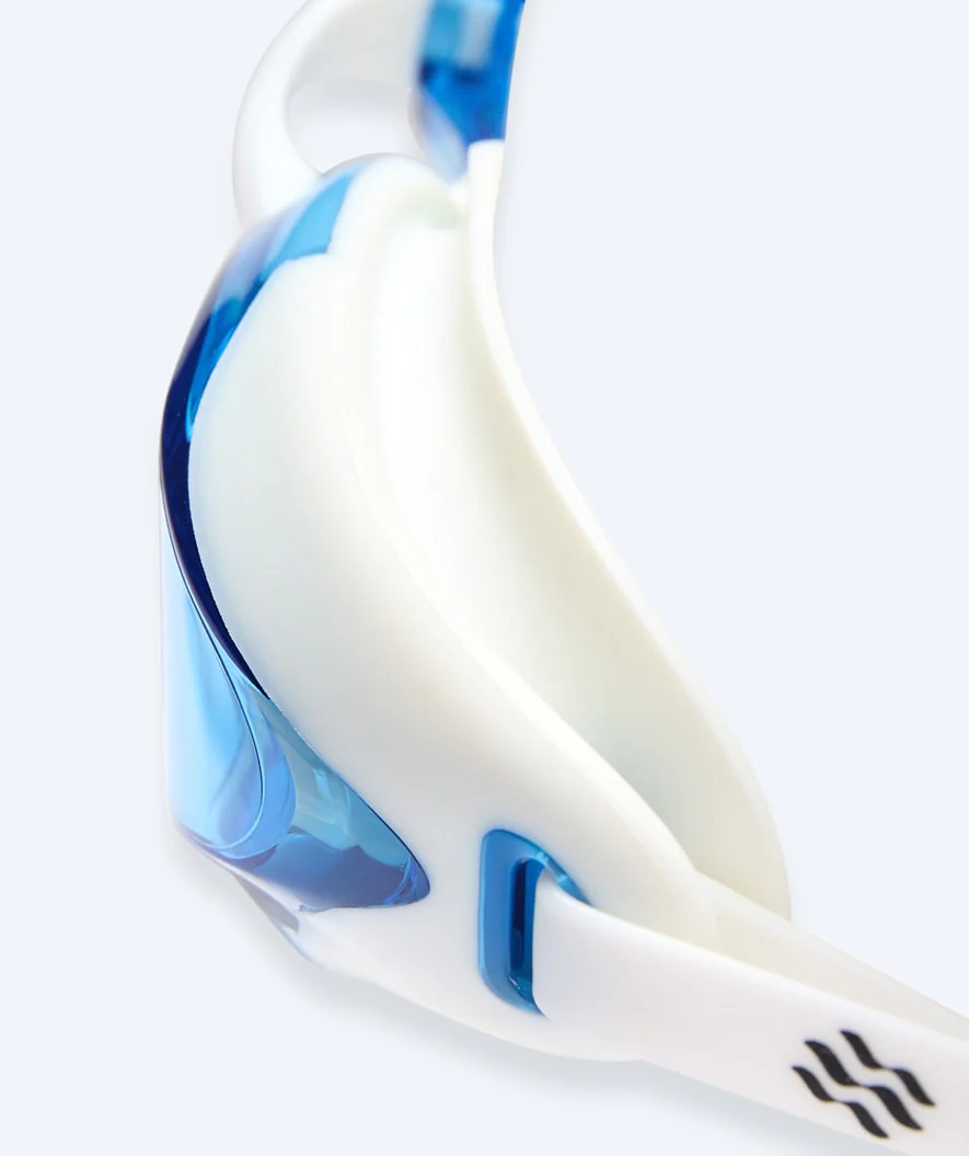 Watery Elite swimming goggles - Poseidon Ultra Mirror - White/blue - Image 5