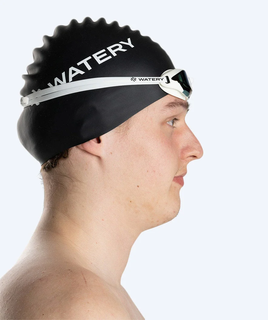 Watery Elite swimming goggles - Poseidon Ultra Mirror - White/blue - Image 9