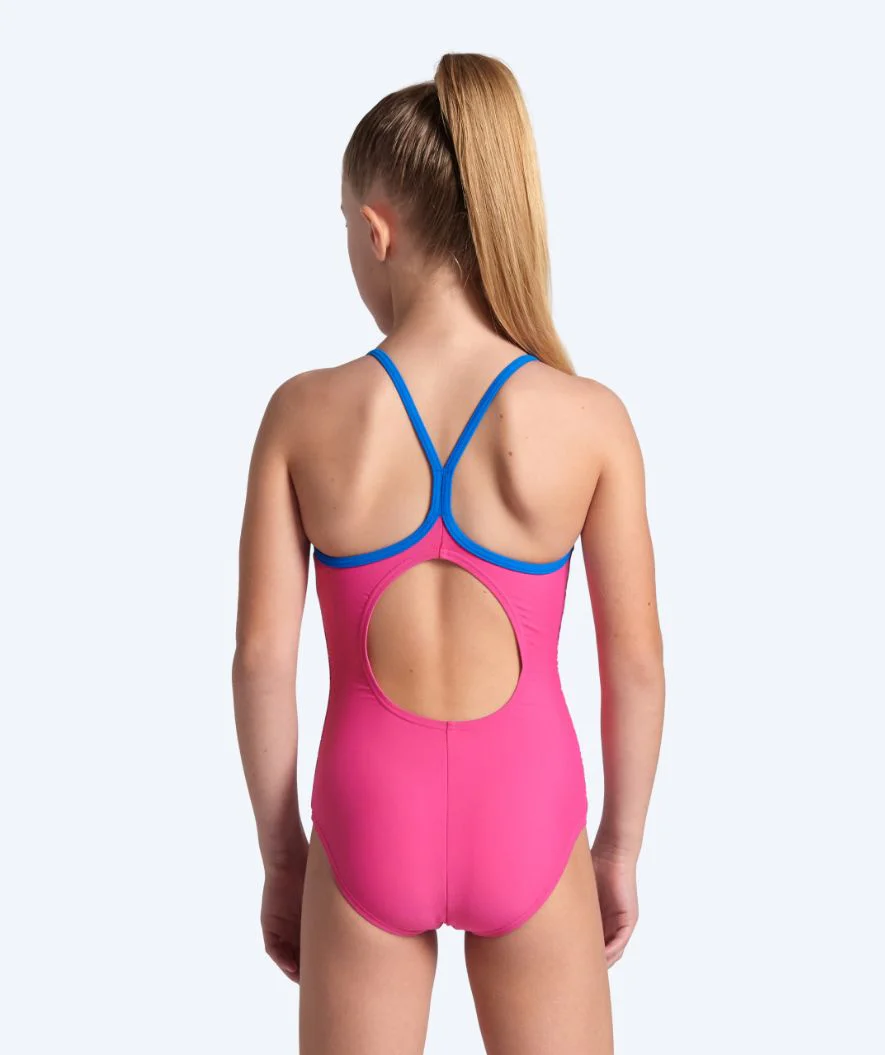Arena swimsuit for girls - Daly Light Drop Back - Light pink/purple - Image 2