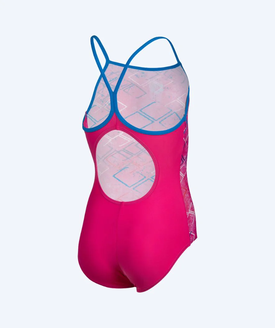Arena swimsuit for girls - Daly Light Drop Back - Light pink/purple - Image 6