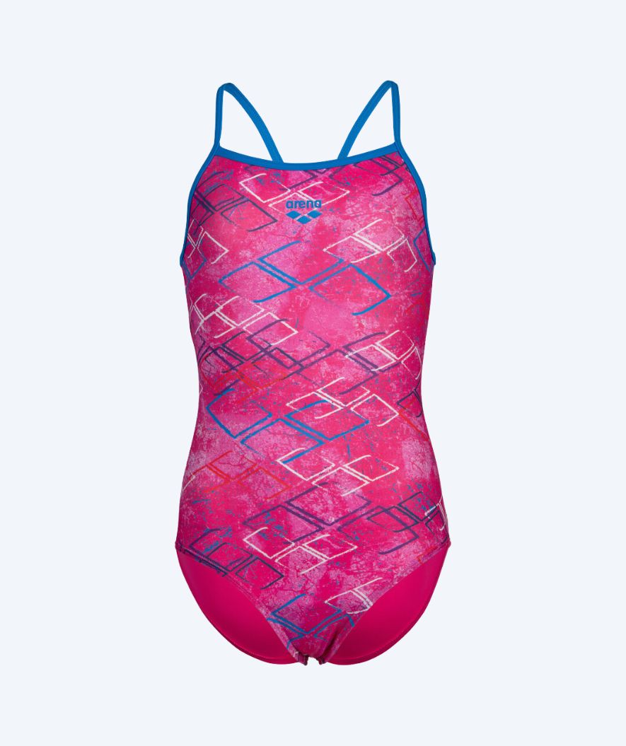 Arena swimsuit for girls - Daly Light Drop Back - Light pink/purple - Image 7