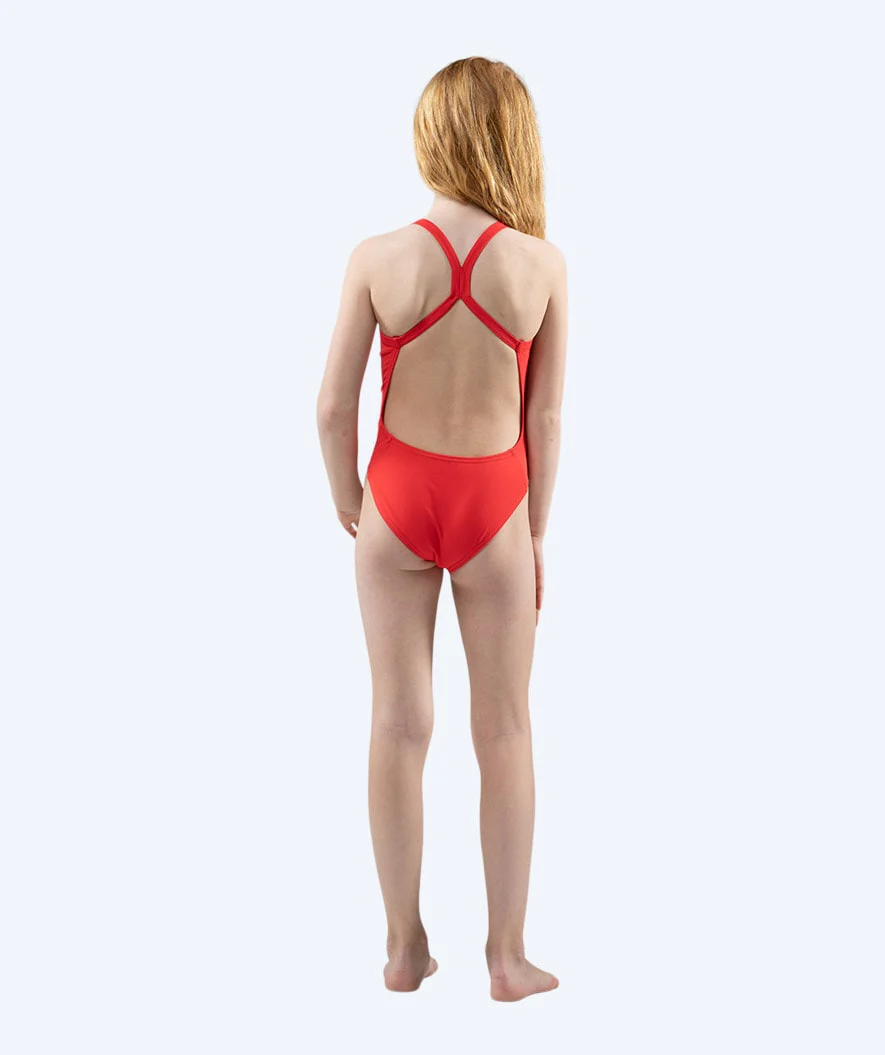 Watery swimsuit for girls - Freestyler Solid - Cherry Red - Image 13